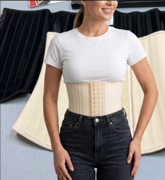 25 Steel Boned Latex Waist Trainer – Women’s Tummy Control Corset for an Hourglass Figure