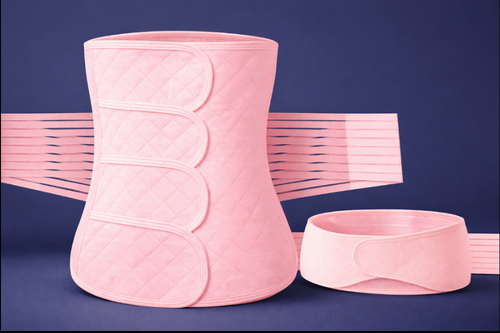 Firm Control Waist Shaper Duo™ - Anti-Roll Flexi-Bones, High-Compression Sweat Accel, Breathable Post-Op Support