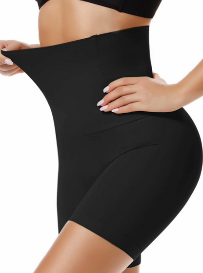 High Waist Tummy Control Shapewear Shorts – Seamless Body Shaper with Front Zipper, Butt Lift & No Roll Design
