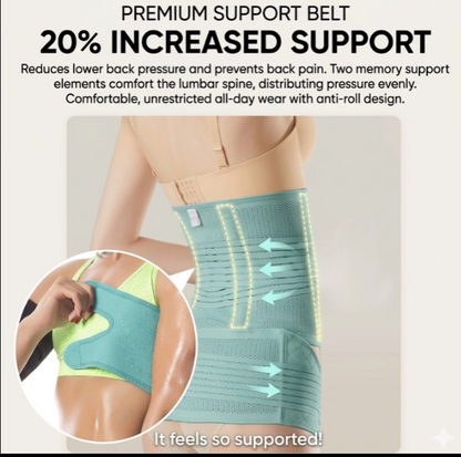 Firm Control Waist Shaper Duo™ - Anti-Roll Flexi-Bones, High-Compression Sweat Accel, Breathable Post-Op Support