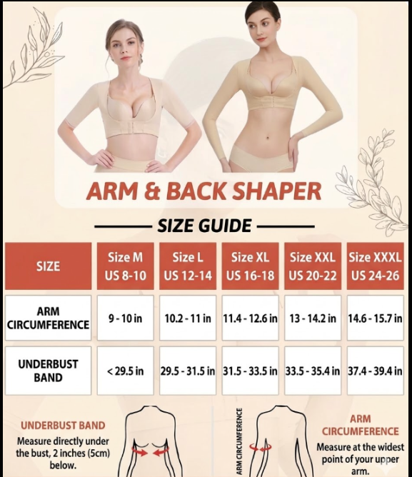 Arm Shaper Bra for Women - Compression Sleeves for Slimming Upper Arms & Back Support, Posture Corrector, Breathable Mesh Body Shaper