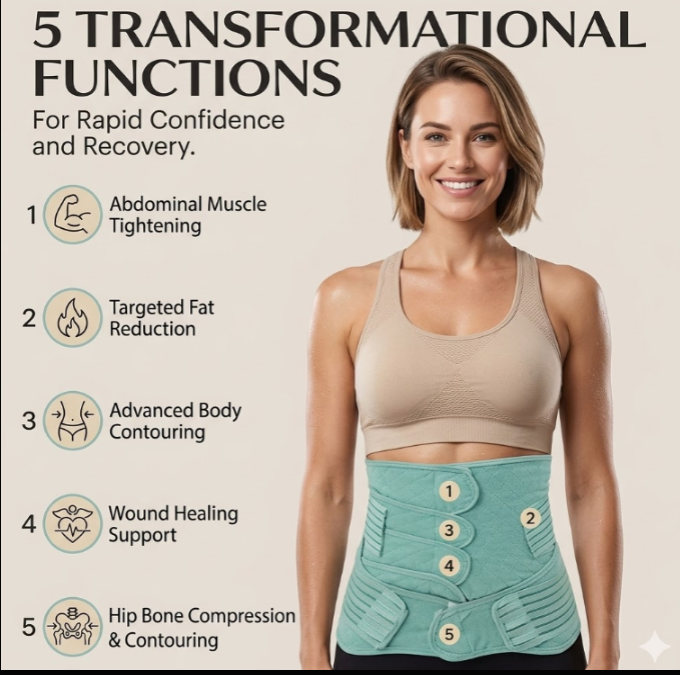 Firm Control Waist Shaper Duo™ - Anti-Roll Flexi-Bones, High-Compression Sweat Accel, Breathable Post-Op Support